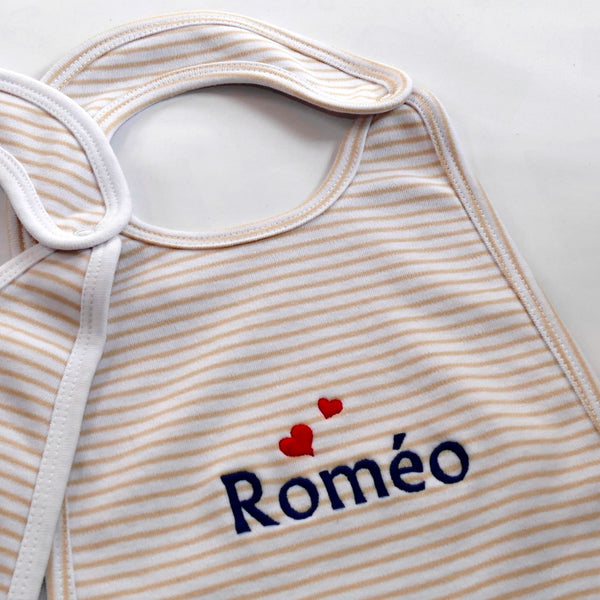 Personalised Bibs & Face Cloths..Bavettes & Débarbouillettes