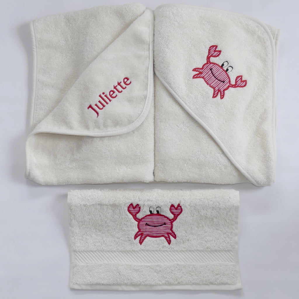 Personalised Bath Set | hooded towel and face cloth
